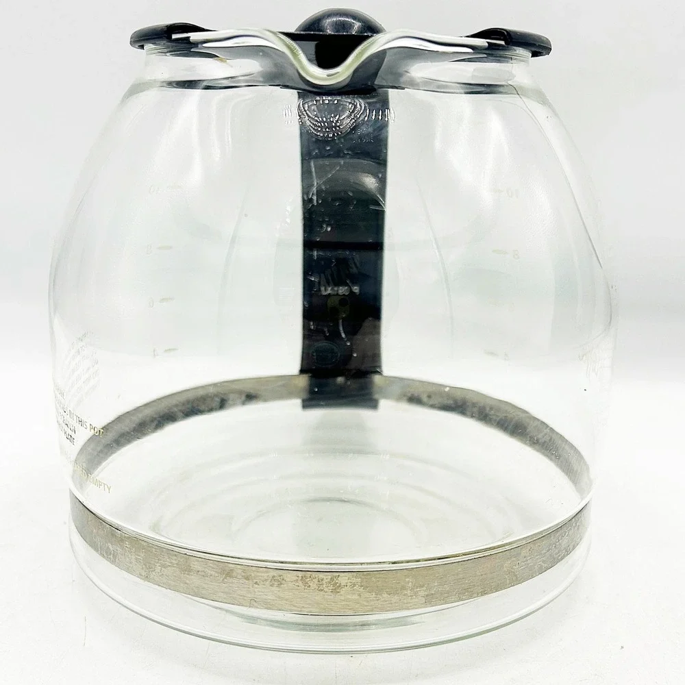 Mr. Coffee Replacement Carafe 12 Cup Clear‎ Good Glass Coffee Pot Black Handle